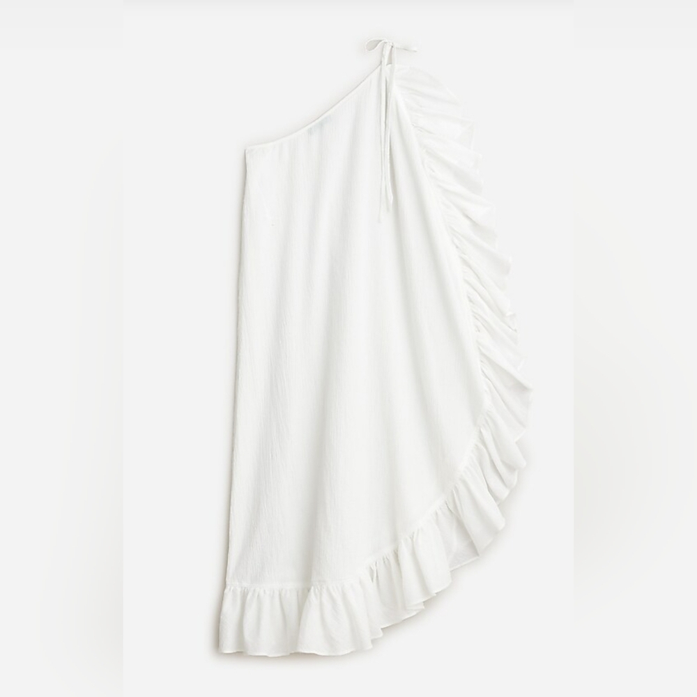 J. Crew 100% Cotton, One Shoulder Cascading Cover-up, NWT